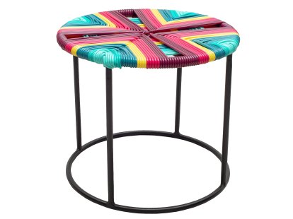 Table d'appoint Acapulco Outdoor, Couleurs Mexique / noir