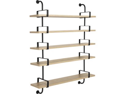 Étagère murale Démon, L 155 x H 155 cm, Chêne naturel