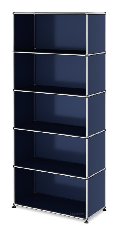 Étagère à dossiers USM Haller ouverte, Bleu acier RAL 5011