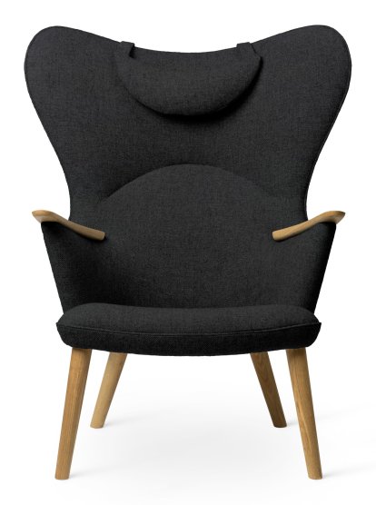 Chaise CH78 Mama Bear , Fiord - anthracite, Chêne huilé, Avec coussin pour la nuque