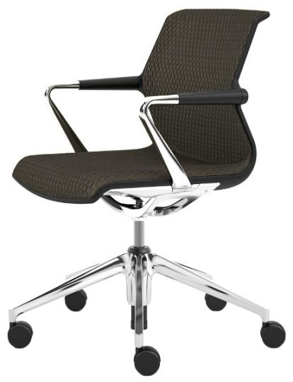 Chaise Unix Five-star base, Diamond Mesh dimgrey, Noir basic