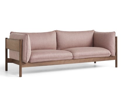 Canapé Arbour, Re-wool 648 - rose pâle/naturel, Noyer ciré huilé