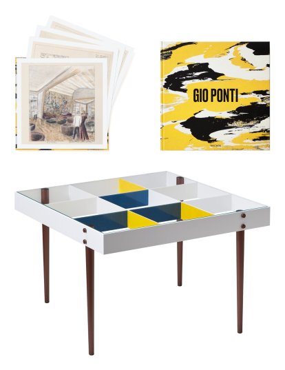 Gio Ponti Art Edition (table + livre + reproductions d'Art)
