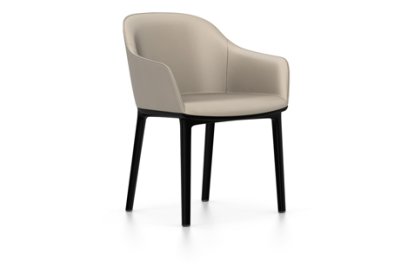 Softshell Armchair, Basic dark, Cuir (Standard), Sable, Patins pour tapis
