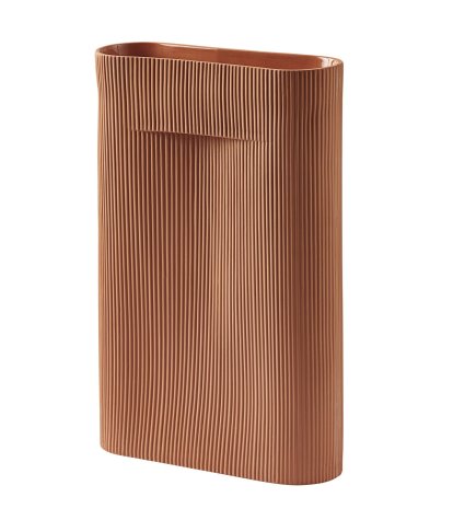 Vase Ridge, Grand (H 48,5 cm), Terracotta
