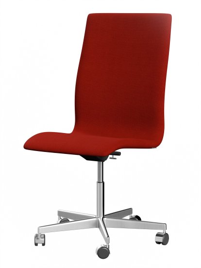 Chaise Oxford, Sans accotoirs, Dossier moyen, Piétement à roulettes, Hallingdal 65, 600 - Orange