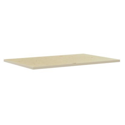Plateau de table Really Kvadrat pour châssis Eiermann, Crème de coton, 180 x 90 cm