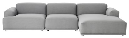 Canapé Lounge Connect, 3 places, Module Lounge droit, Tissu Remix gris clair