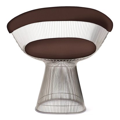 Fauteuil Platner, Cuir Volo, Chocolate