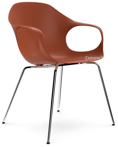Chaise Elephant Tube, Terracotta, Acier chromé