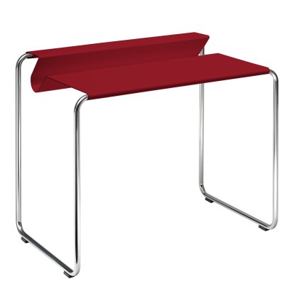 Secrétaire PS07, Rouge rubis (RAL 3003), Sans sous-main, Chromé