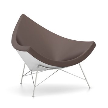 Fauteuil Coconut, Cuir (Standard), Marron