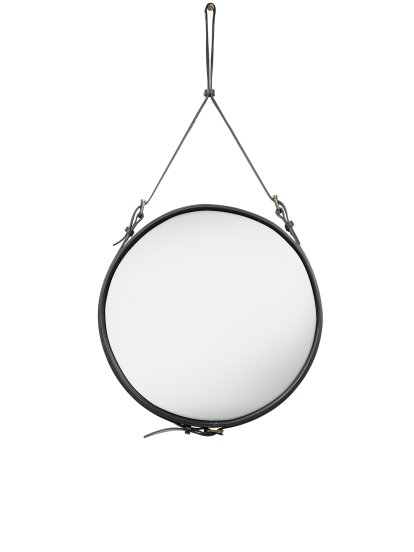 Miroir mural Adnet Circulaire, Ø 58 cm, Noir