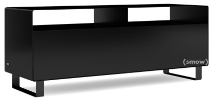 Meuble TV R 109, Monochrome, Noir profond (RAL 9005), Piétement luge laqué de la même couleur que l'extérieur