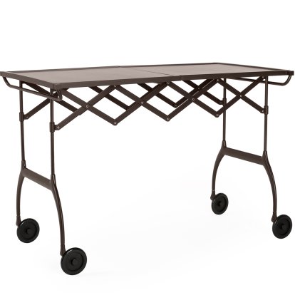 Chariot Battista, Surface mate, Prune, Couleur identique laquée mat