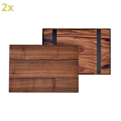 Plateau en bois (set de 2) pour étagères USM Haller, taille L, 50 cm x 35 cm, Noyer américain