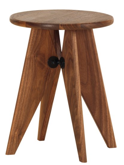 Tabouret Bois, Noyer américain naturel, huilé