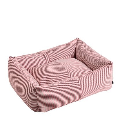 Panier pour chien, H 26 x L 78 x P 65 cm, Rouge / blanc