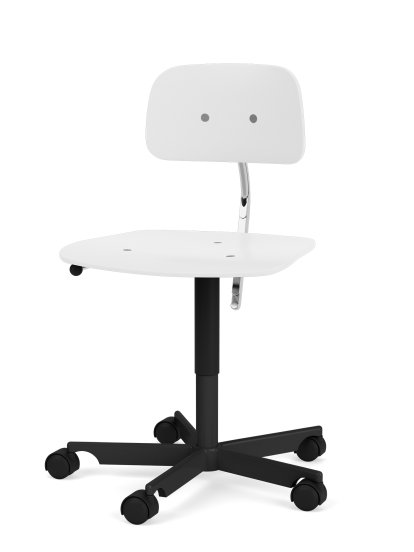 Chaise Kevi 2533, B / 48 - 61 cm, Neige, Noir