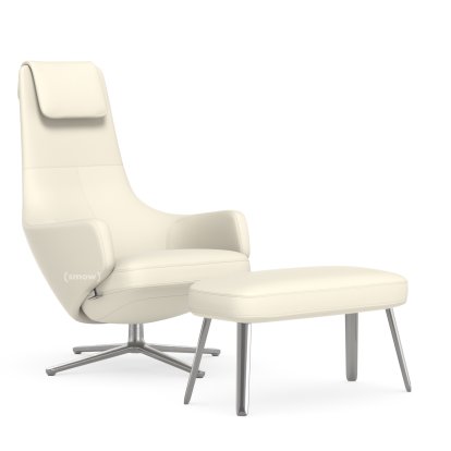 Fauteuil Repos, Fauteuil Repos & Panchina, Cuir Premium F snow, 40 cm, Poli