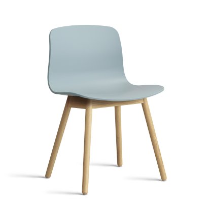 Chaise About A Chair AAC 12, Dusty blue 2.0, Chêne laqué