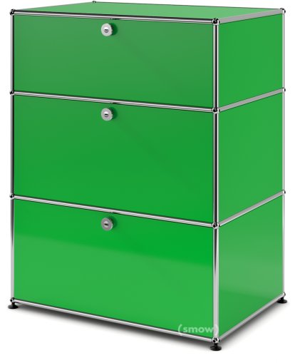 Commode USM Haller avec 3 tiroirs, H 95 + 4 x L 58 x P 50 cm, Vert USM
