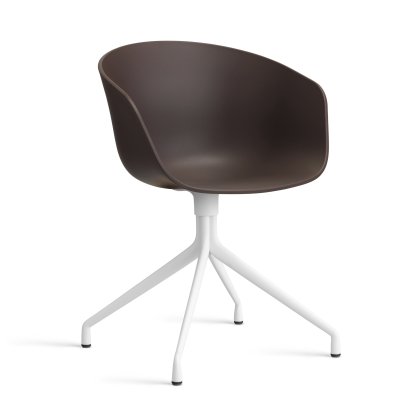 Chaise pivotante About A Chair AAC 20, Raisin 2.0, Aluminium thermolaqué blanc