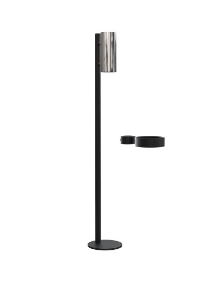 Nova distributeur de Désinfectant pour Sols, Noir mat, Inox poli