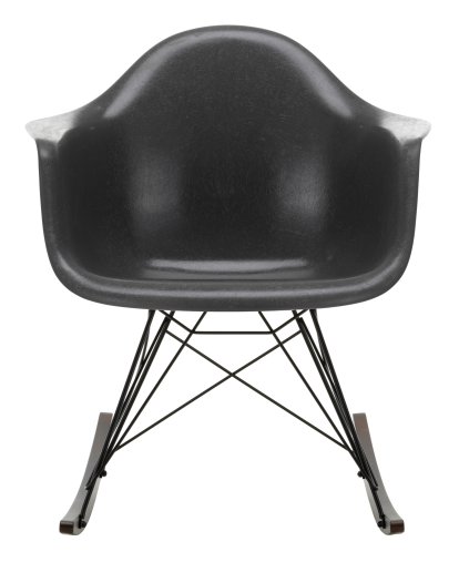 Eames Fiberglass Armchair RAR, Eames elephant hide grey, Revêtement basic dark, Érable foncé