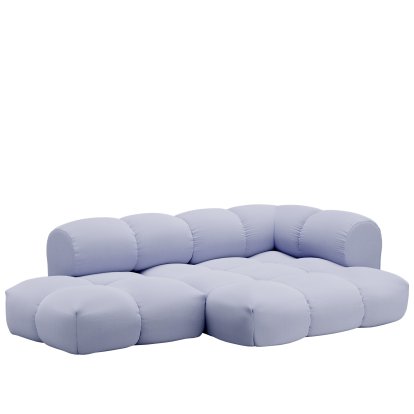 Canapé Sander Design 6, Accotoir à droite, Vidar 4 - Bleu lilas 0723