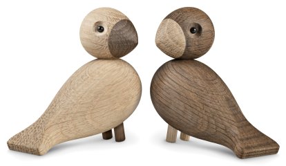 Figurine Les tourtereaux, Chêne/chêne fumé