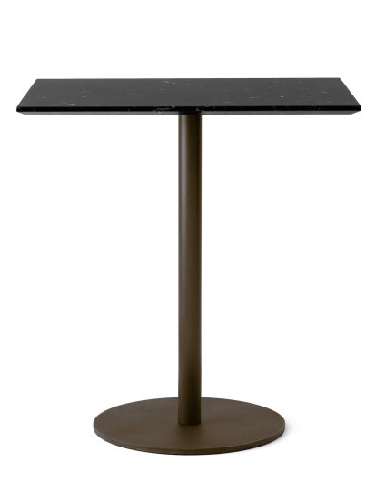 Table de bistro In Between SK16, SK16 rectangulaire, Nero marquina / Bronzé 