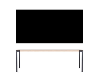 Table Seiltänzer, 75 x 220 x 90 cm, Linoleum noir, Noir