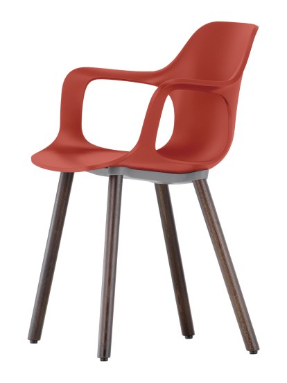 Chaise HAL Armchair Wood, Brique, Chêne massif foncé avec vernis de protection