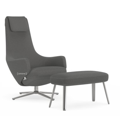 Fauteuil Repos, Fauteuil Repos & Panchina, Tissu Cosy 2 Classic Grey, 40 cm, Poli