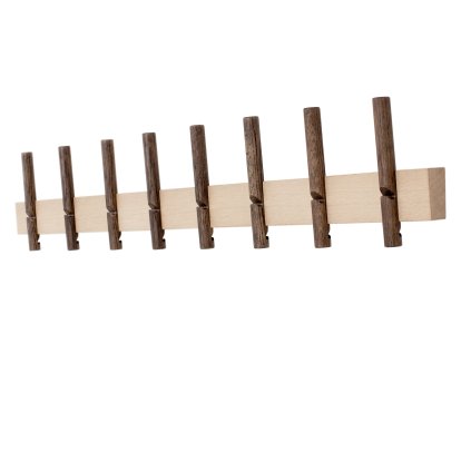 Portemanteau Reces, Grand, 98 cm, Chêne naturel & teinté foncé