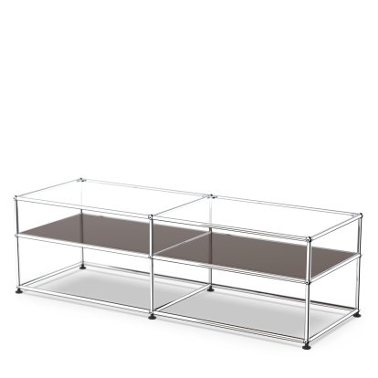 USM Haller table d'appoint type 1, Verre, Marron USM
