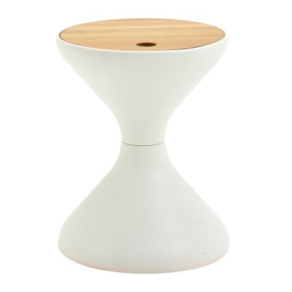Table Bells Side , Revêtement poudré blanc, Seau à glace