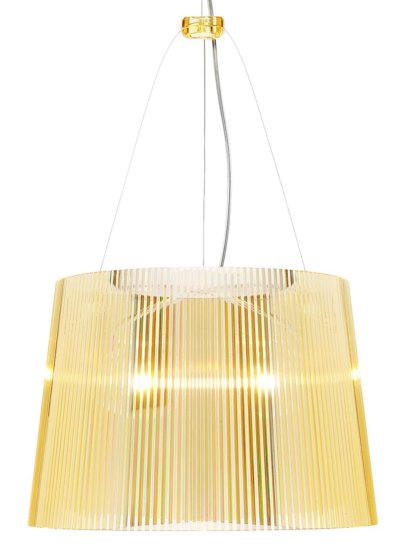 Suspension Gè, Transparent, Jaune