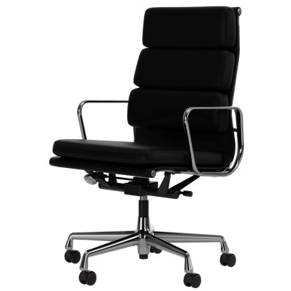 Soft Pad Chair EA 219, Poli, Cuir Premium F nero, Plano nero, Durs pour tapis
