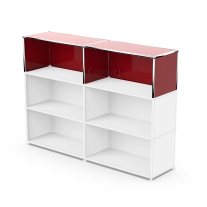 Kit d'extension verticale USM Haller 2, Rouge rubis USM, 35 cm