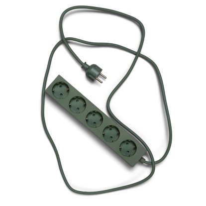 Multiprise Power Bar / Power Beam, 5 prises électriques, Vert mousse, 5 m