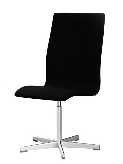 Chaise Oxford, Sans accotoirs, Dossier moyen, Piètement fixe, Hallingdal 65, 173 - Black/grey