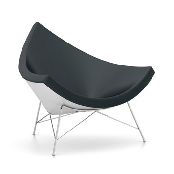 Fauteuil Coconut, Cuir (Standard), Nero