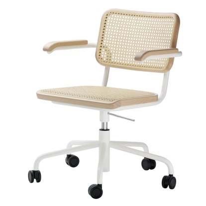 S 64 VDR Atelier, Blanc pur (RAL 9010), Hêtre teinté naturel / naturel