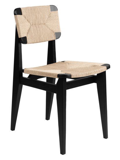 C-Chair, Paillage, Chêne teinté noir