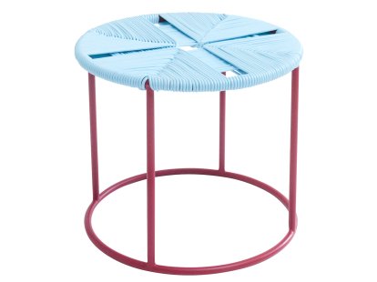 Table d'appoint Acapulco Outdoor, Mex bleu / rouge granat
