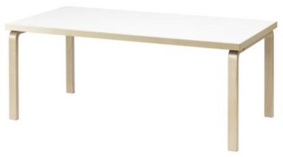 Tables 81B / 82B / 83, Stratifié blanc, 135 x 85 cm (82B)