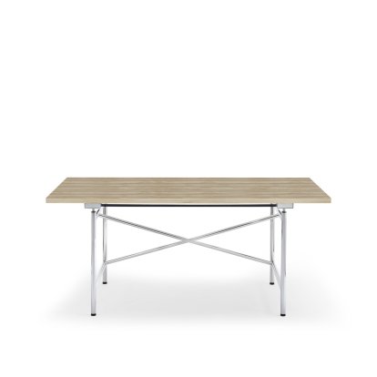Table Eiermann 1 M (réglage mécanique de la hauteur), Chêne naturel, 160 x 80 cm, Chromé
