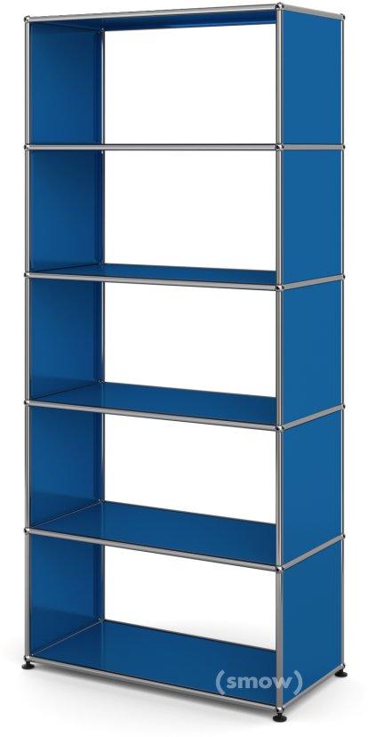Étagère M USM Haller Type 1, Sans panneau arrière, Bleu gentiane RAL 5010